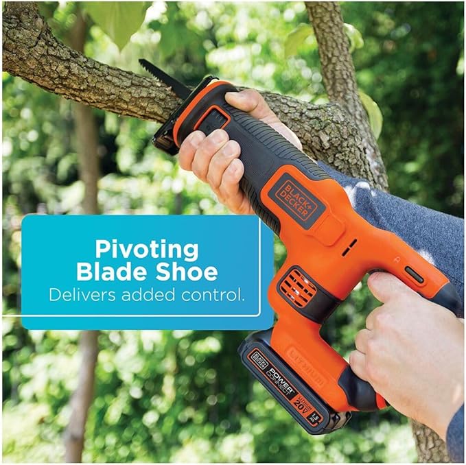 BLACK+DECKER 20V MAX* Cordless Reciprocating Saw Kit (BDCR20C)