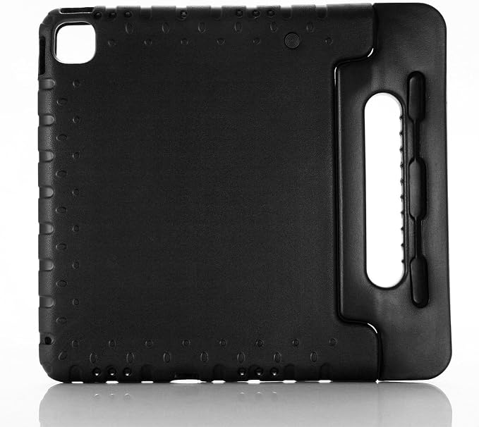 Kids Case for iPad Pro 11 M5/M4 &amp iPad Air 11 (2026/2025/2024) Shockproof Case with Pencil Holder Techcircle Light EVA Foam Handle Stand Bumper Protective Child Friendly Drop Proof Cover Black