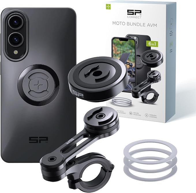 SP CONNECT Moto Bundle II with Anti Vibrations Module| SPC+ | Compatible with for Samsung S20| Motorcycle Phone Mount |Phone Mount for Motorcycle Handlebars | Cell Phone Holder