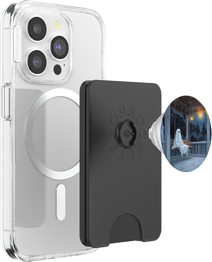 Ghost Sitting on Porch Swing at Night PopSockets Adhesive PopGrip