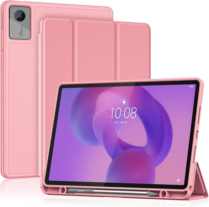 ProCase Full-Edge Case for Lenovo Idea Tab 11 2025 &amp Tab K11 Gen 2 | Slim Trifold Stand Cover with Shockproof TPU Back Pencil Holder &amp Full Protection - Black