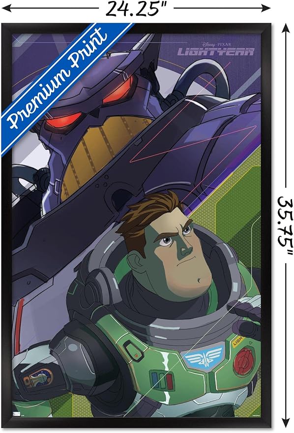 Trends International Disney Pixar Lightyear - Buzz and Zurg Wall Poster, 22.375" x 34", Black Framed Version