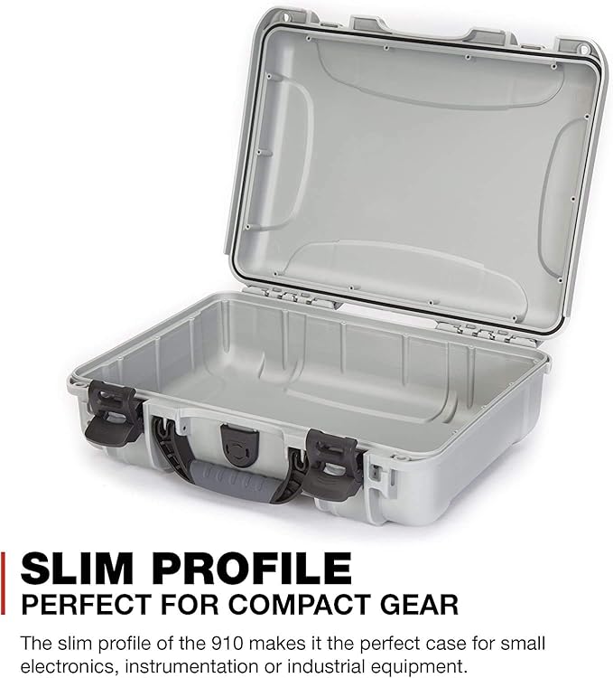 Nanuk 910 Waterproof Hard Case with Foam Insert - Silver