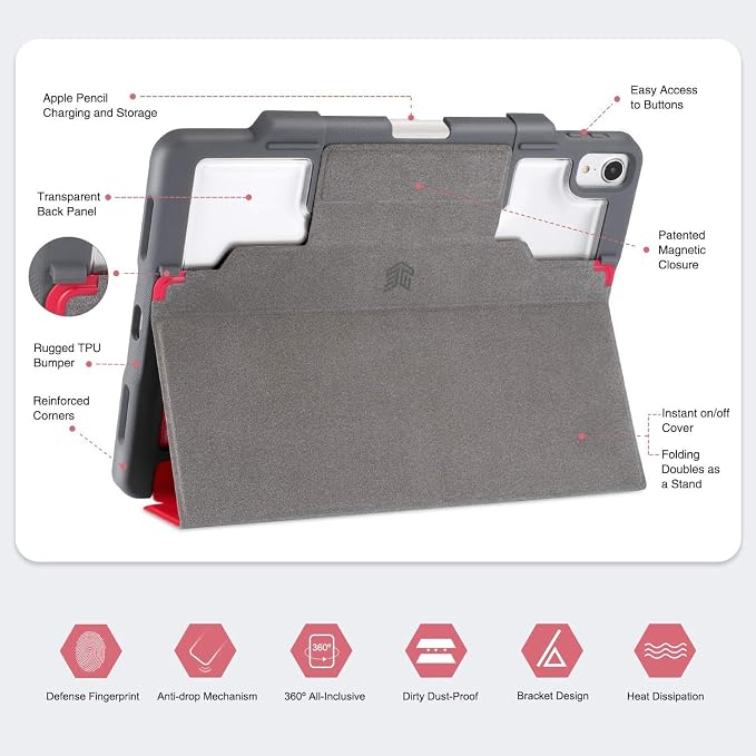 STM Dux Plus Rugged case for Apple iPad Pro 12.9/1st Gen 2017 - Black (stm-222-165JV-01)