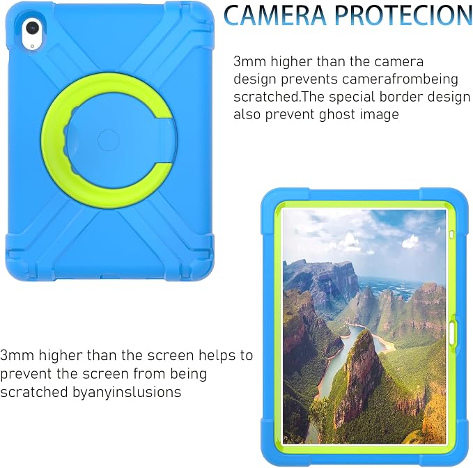 AKABEILA Compatible with Amazon Fire HD 8 2020/2022 Tablet Case，Rugged Kids Case with Stand Lightweight Shockproof Kids Friendly Tablet Cover Black