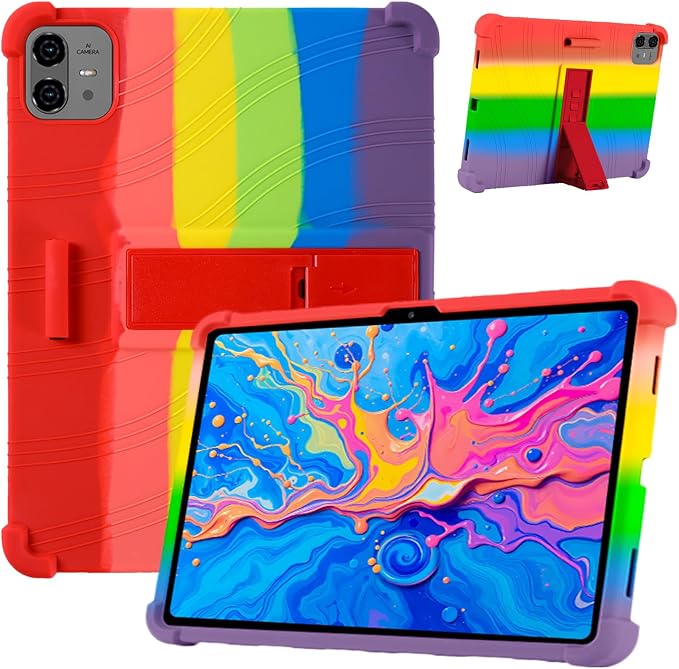 Case for TECLAST Artpad Pro 12.7-Inch Tablet – Shockproof Silicone Protective Cover with Kickstand Drop-Resistant Business Style (Black)