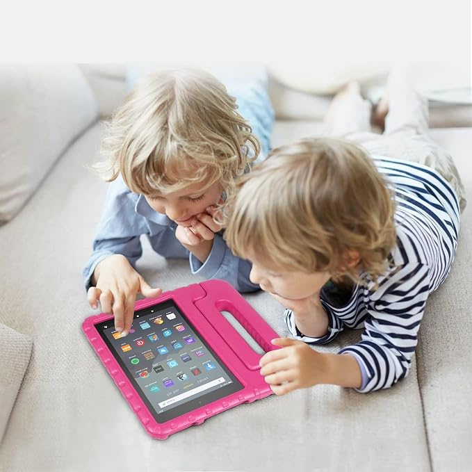 Kids Case for Fire 7 Inch Tablet 9th/7th/5th Generation Tablet (2019/2017/2015 Release) Kid-Proof &amp Shockproof Case Sturdy Soft Durable EVA Protective Cover with Convenient Handle Blue | Foldable