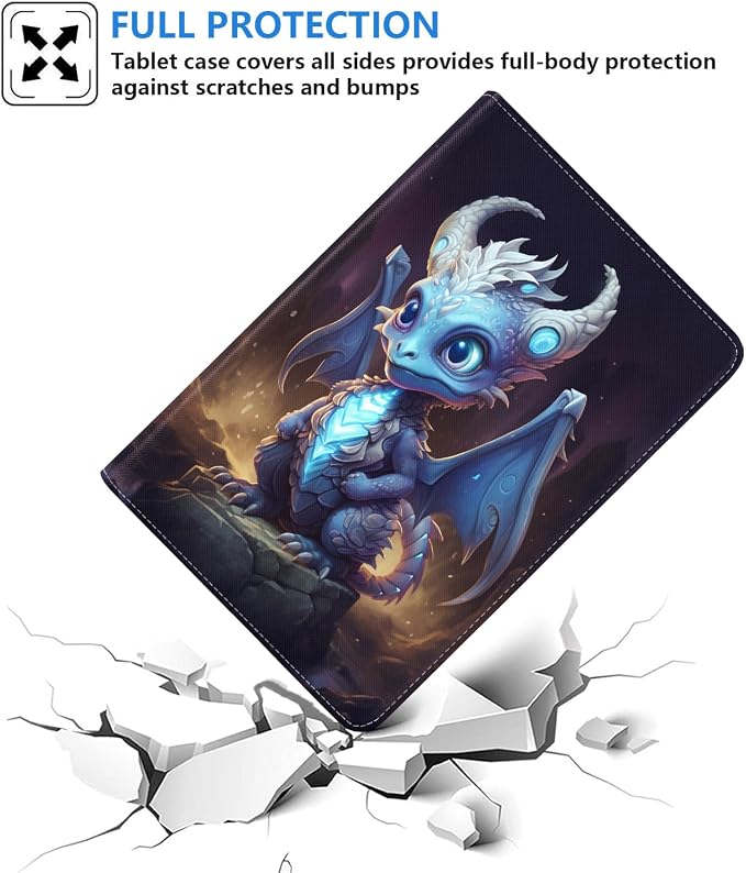 Case for Samsung Galaxy Tab S10 Plus 2024/ S9 Plus/ S9 FE Plus 5G 12.4 Inch 2023 Slim PU Leather Stand Folio Cover with Auto Wake Sleep Abstract Paint Dogs