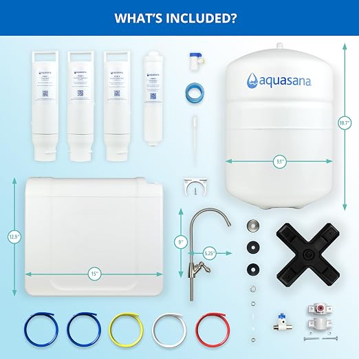 Aquasana SmartFlow® Reverse Osmosis Water Filter | RO Under Sink System | WQA