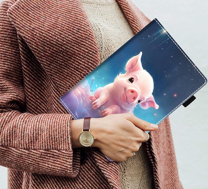 Case for Amazon Kindle Fire 7 Tablet (7 Display 12th Generation 2022 Release) Slim PU Leather Stand Folio Cover with Card Slot &amp Auto Wake Sleep Abstract Paint Butterfly