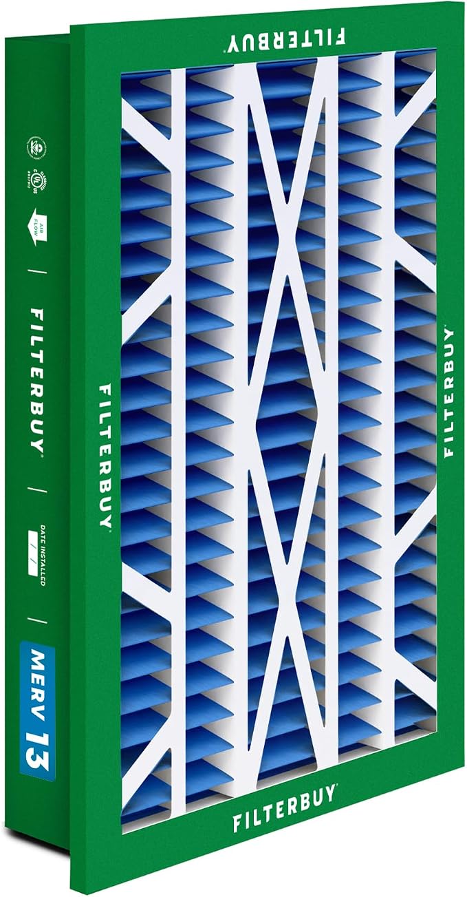 Filterbuy 20x30x5 Air Filter MERV 13 Optimal Smoke & Allergy Defense,