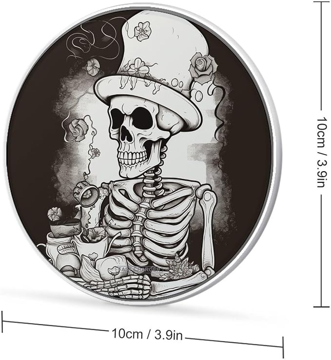 Skeleton Chef Wireless Charger Magnetic Phone Induction Charger 10w Fast Wireless Charging Station Compatible with iPhone 17 16 15 14 13 12 Pro Max Samsung Galaxy S25 S24 S23