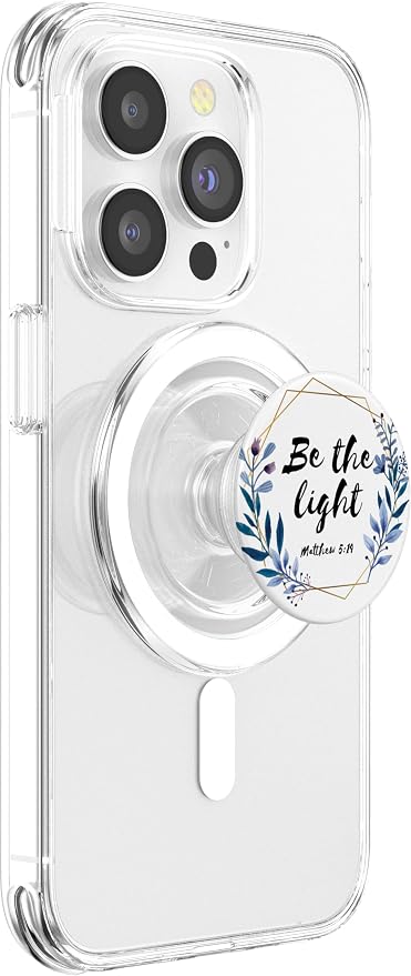 Cute Flowers Christian Bible Verse Gift Matthew 5:14 PopSockets Adhesive PopGrip