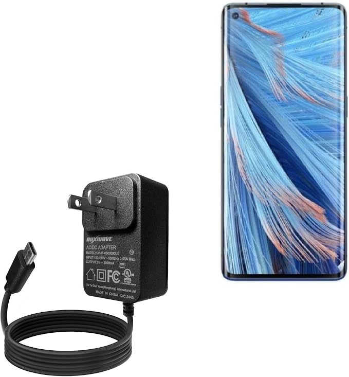 BoxWave Charger Compatible with Oppo Find X2 Neo - Wall Charger Direct (15W) Rapid Charge Your Device with Built-in 3ft Cable