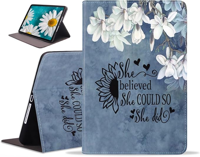Case for Samsung Galaxy Tab A 10.1 Inch 2019 Tablet [SM-T510/T515/T517] Slim PU Leather Case Adjustable Stand with Auto Wake/Sleep - Bible Verse Proverbs 31:25