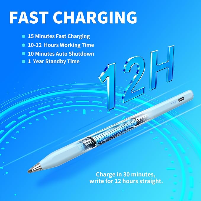 Galaxy Tab A11+ Stylus Pen for Samsung Table A11/A9+/A9 Drawing Stylus for Android Tablets Precise Writing PencilFast ChargingAuto SleepButton on/Off (Black)