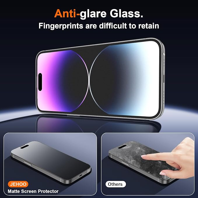 [2 Pack] Matte Privacy Glass Screen Protector Designed for iPhone 11 / iPhone XR Anti-Glare Anti-Fingerprint Install Frame 9H Tempered Glass
