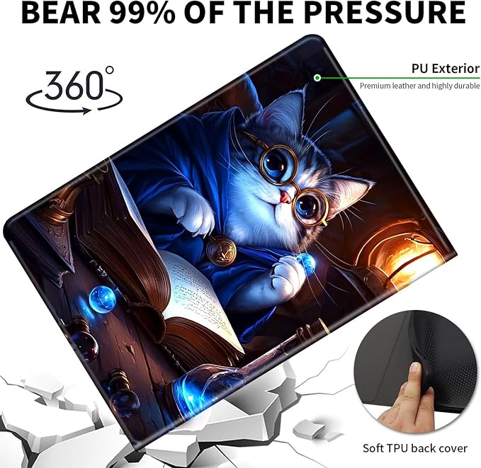 Case for Microsoft Surface Pro 11/10 / 9 13 InchPU Leather Cute Slim Folio Adjustable Stand Cover Case for Surface Pro 11th Edition AIAutumn Red Forest