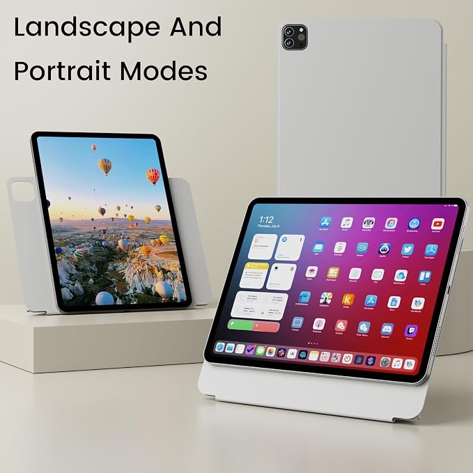 Magnetic Case for iPad Pro 11 Inch 4th/3rd/2nd Gen Black | Magnetic Attachment Support 2nd Gen Pencil Charging Slim &amp Light Folio Stand Case for iPad Pro 11'' 2022/2021/2020