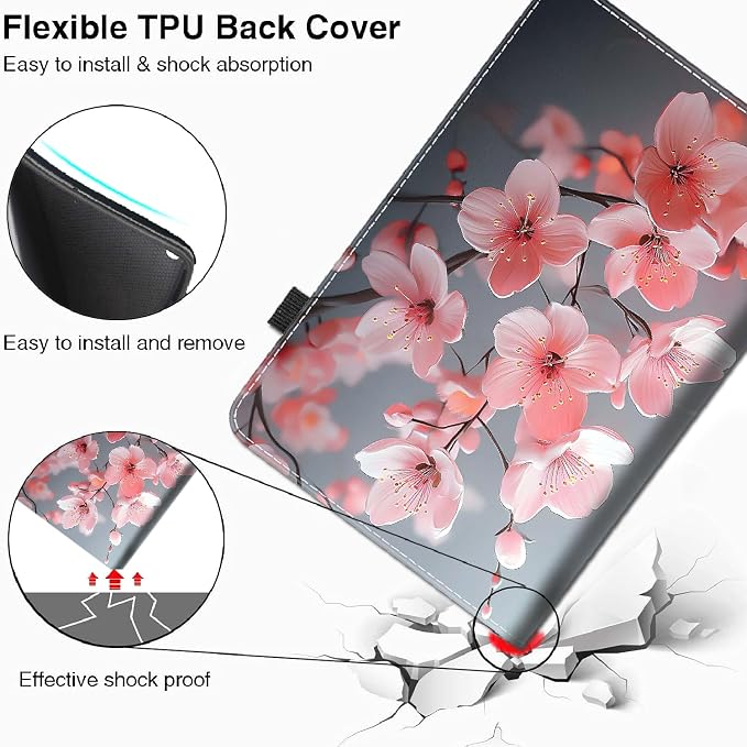 Case for Amazon Kindle Fire Max 11 Tablet (13th Generation 2023 Release) - Slim Fit Standing Cover with Auto Sleep/Wake for All-New Fire 11 Max Tablet Peach Blossom