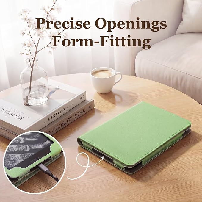 Fancity Case for Kindle Paperwhite 7/6.8 12th/11th Generation 2025 2024 | PU Leather Case with Auto Wake/Sleep Hand Strap for Kindle Paperwhite/Colorsoft Signature Edition 2021 Monet's Garden