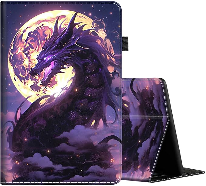 Case Fits Amazon Kindle Fire HD 8 &amp 8 Plus Tablet (12th Generation/10th Generation 2022/2020 Release) 8 Multi-Angle Smart Stand Cover Auto Sleep/Wake Space Corgi Dog