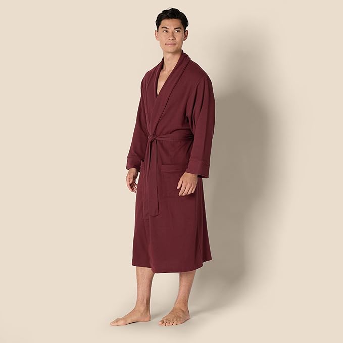 Amazon Essentials Men's Lightweight Waffle Bathrobe (Available in Big & Tall)