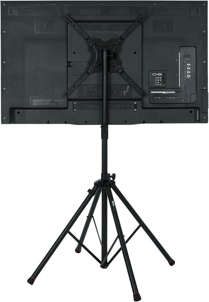 Gator Frameworks Deluxe Adjustable Quadpod LCD/LED TV Monitor Stand with Lift Piston, Fits Screens up to 65" (GFW-AV-LCD-25)