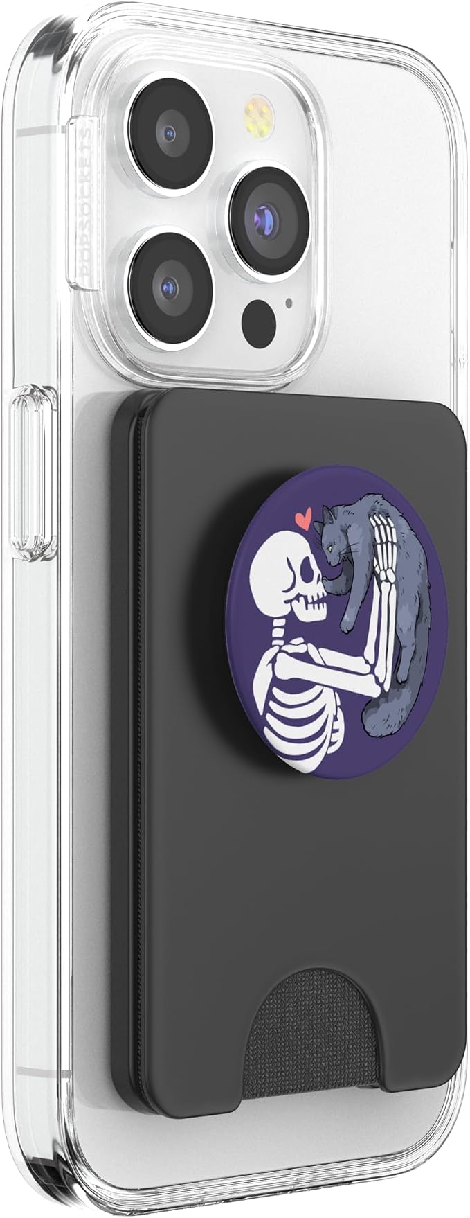 PopSockets Skull &amp Goth Phone Grip &amp Stand - Skeleton &amp Cat PopSockets PopGrip for MagSafe