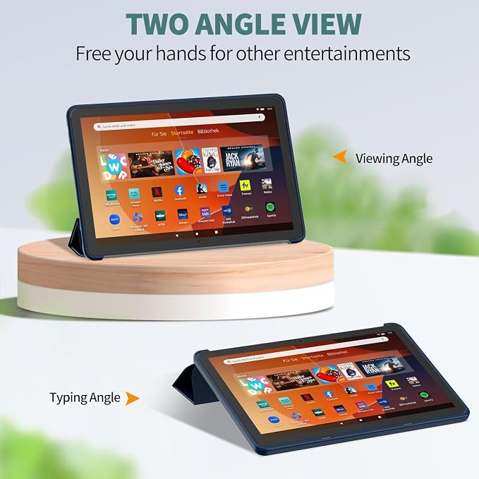 Case for Fire HD 10 Tablet (13th Generation 2023 Release) - America 250 Merchandise Lightweight PU Leather Hard Shell Stand Cover with Auto Wake/Sleep