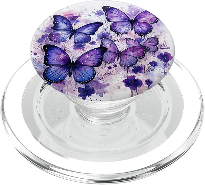Butterfly Aesthetic Purple Butterflies Nature Blue PopSockets Adhesive PopGrip