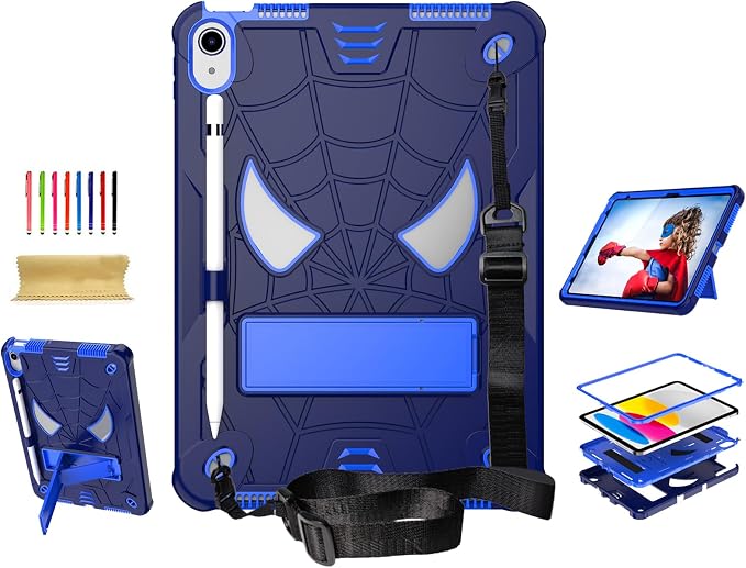 Dteck for iPad Air 3rd Gen (2019) / iPad Pro (2017) Case 10.5 Shockproof Protective Case with Kickstand Hard Plastic Shell 3-Layer Protection Drop Proof Sturdy Rugged Tablet Cover (Aqua+Rose)