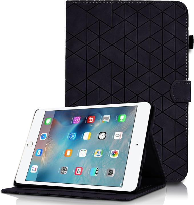 Case for iPad mini 5 2019/Mini 4 2015 (5th/4th Generation 7.9 inch) Multi-Angle Viewing PU Leather Folio Case with Magnetic Clasp for iPad mini 3/2/1 Auto Wake/Sleep Smart Tablet Cover Black