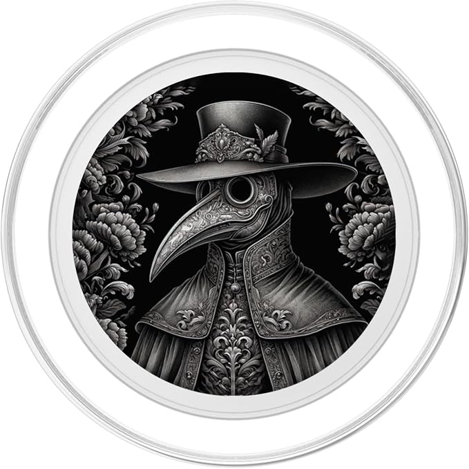 Plague Doctor Occult Gothic Pest Steampunk Black Death PopSockets PopGrip for MagSafe