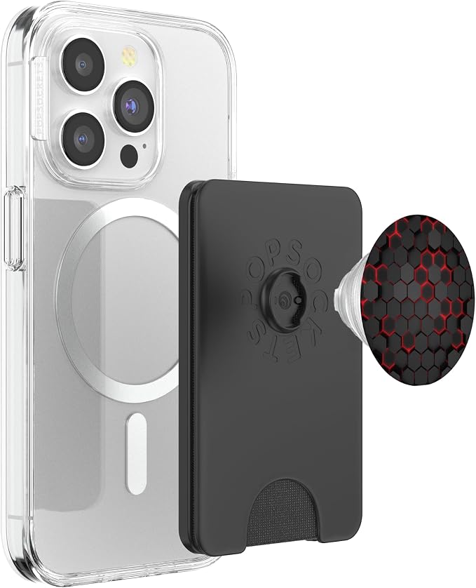 Cool Red and Black Cell Phone Button Holder Pop Out Knob PopSockets Adhesive PopGrip