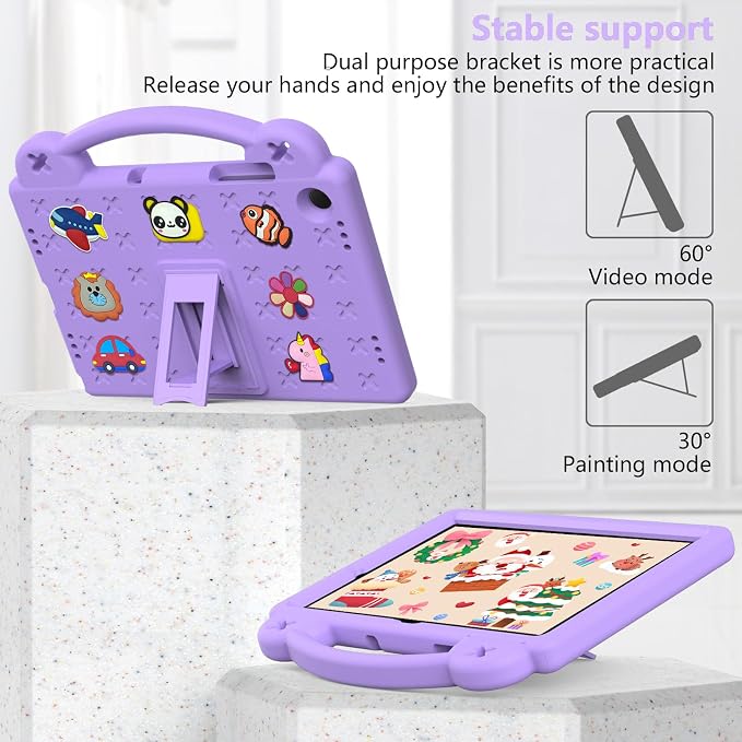 Kids Case for Lenovo Tab 10.1 inch (TB311XU / TB311FU) Kids EVA Protective Shockproof Cover with Stand Handle Shoulder Strap Handle Stand for Lenovo Tab 10.1 2025 Green