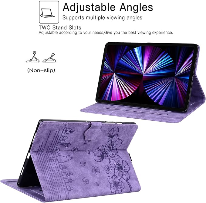 Case for Honor MagicPad 3 Pro 12.3 12.3 2026Multi-Angle Viewing PU Leather Folio Stand Cover with Pencil HolderShockproof Protective Case for Honor MagicPad 3 Pro 12.3 2026Rose Red