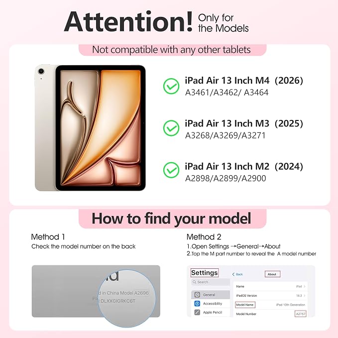 for iPad Air 13 Inch Case M4/M3/M2(2026/2025/2024) Lavender | Slim Trifold Stand Protective Cover with Translucent Hard Back for iPad Air 13 Case Support Touch ID Auto Wake/Sleep