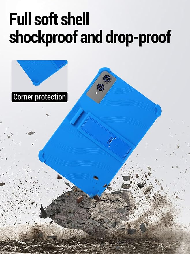for TECLAST T65 13.4 inch Tablet Protective case Shockproof Lightweight Silicone Protective Cover with Stand Child-Friendly Protection Easy to Clean DesignBlack