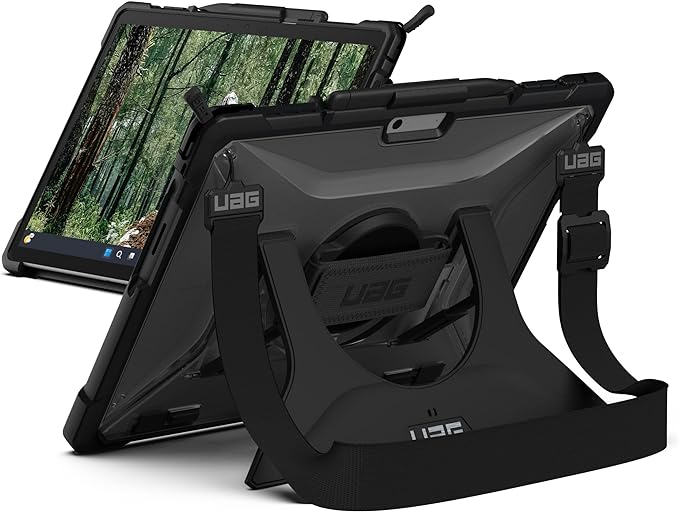 URBAN ARMOR GEAR UAG Designed for Microsoft Surface Pro 13 12/11 Edition Case with Built-in Kickstand &amp Pen Holder Compatible with Type Cover Keyboard Rugged Protective Cover Metropolis Black