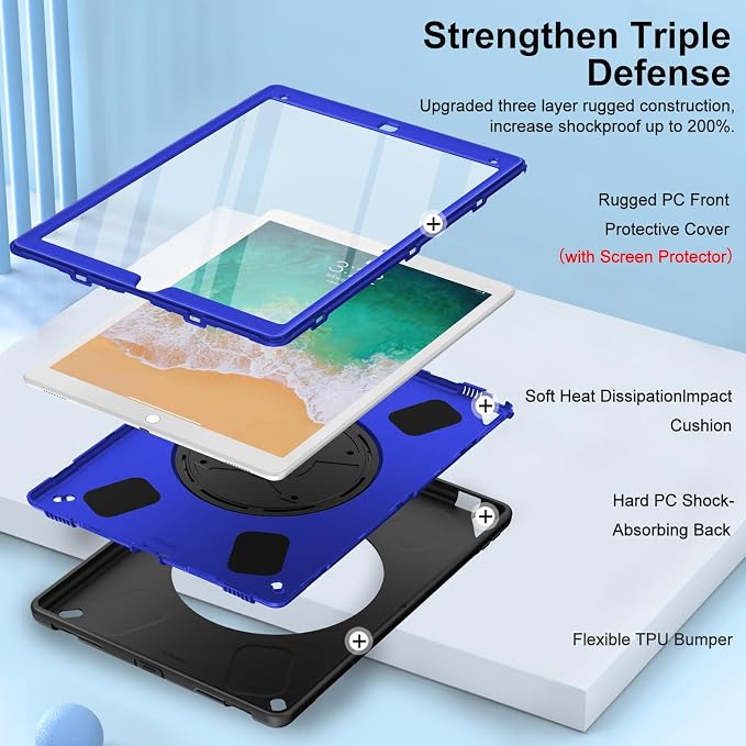 Miesherk Case for iPad Pro 12.9 2nd Gen 2017 &amp 2015 1st Gen Black