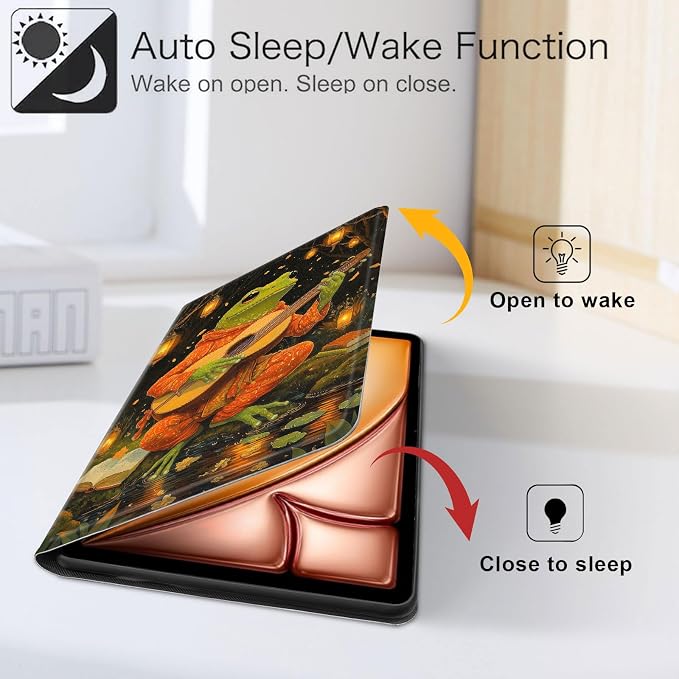 for iPad 11th Generation (A16 2025) 11 / iPad 10th Gen 10.9 2022 Case 360° Rotating PU Leather Stand Cover with Auto Sleep/Wake Shockproof TPU Backl Two Dragons Fighting