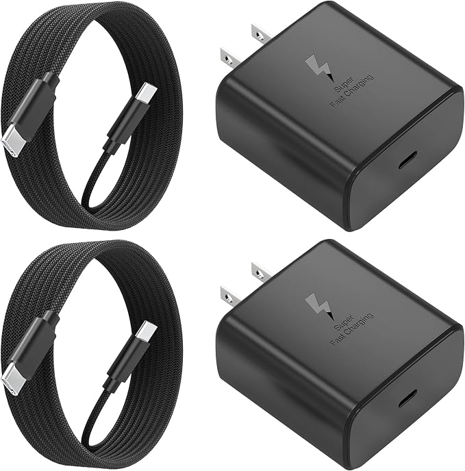 2026 45W Super Fast Charger USB C Android Phone Charger Fast Charging Compatible with Samsung Galaxy S25/S25 Ultra/S25+/S26 Ultra/S26/S26+/S24 Ultra/S23/S22/S20/S21/Note 10Galaxy Tab 6ft C Cable