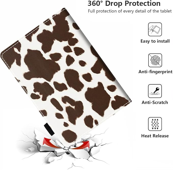 Case for Amazon Kindle Fire HD 10 &amp 10 Plus Tablet 10.1 (13th/11th Generation 2023/2021 Release) - PU Leather Folio Case with Smart Auto Wake/Sleep American Flag Camo