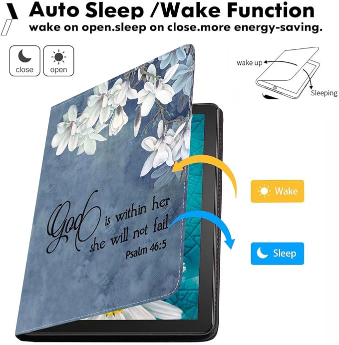 Case for Samsung Galaxy Tab S5e 10.5 inch 2019 Tablet [SM-T720/T725/T727] Slim PU Leather Case Adjustable Stand with Auto Wake/Sleep - Bible Verse Proverbs 31:25