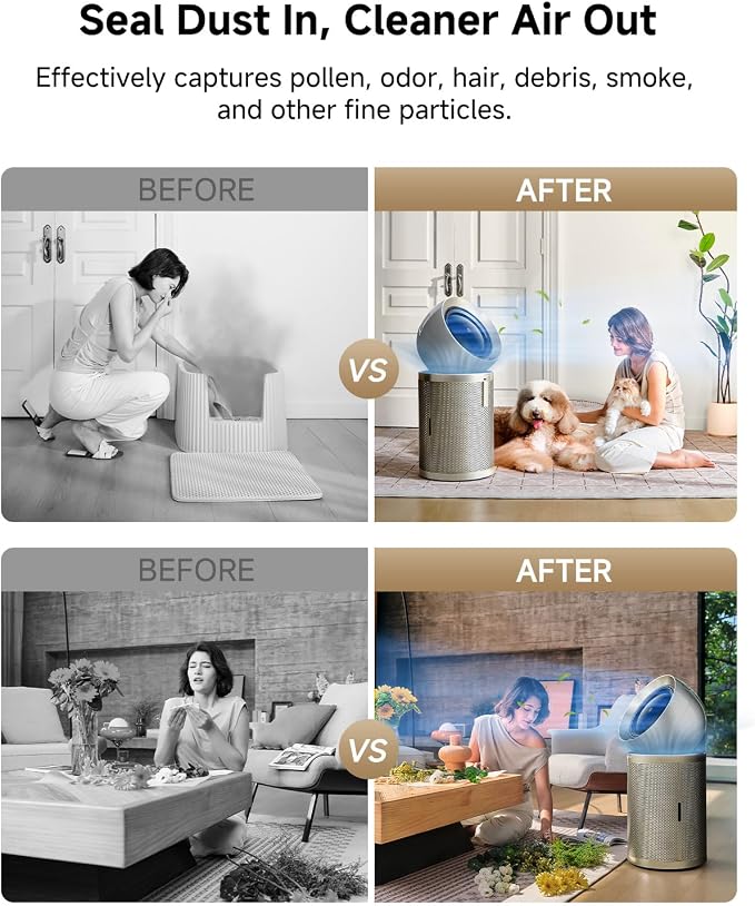 Dreame Smart Air Purifier PM10 for Home Large Room, Cleans 7, 534 ft² in One