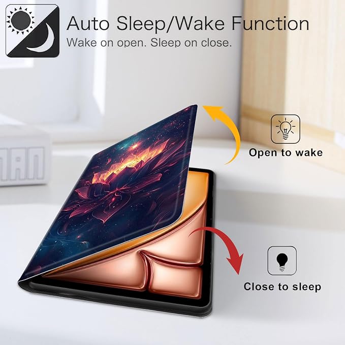 for iPad 11th Generation (A16 2025) 11 / iPad 10th Gen 10.9 2022 Case 360° Rotating PU Leather Stand Cover with Auto Sleep/Wake Shockproof TPU Backl Two Dragons Fighting