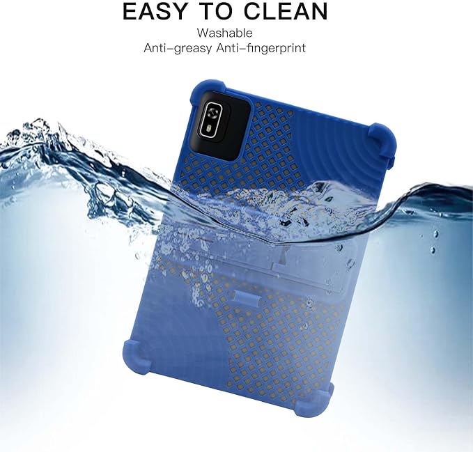 Case for Topsand Topsand-G12PRO Android 15 Tablet 10 inchHeat Dissipation Tablet CaseSoft Silicone Protector CoverKids FriendlyAdjustable Stand Cover4 Corners Thicken Shockproof Blue