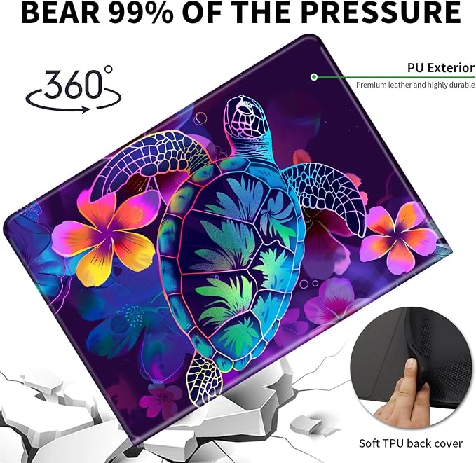 Case for Microsoft Surface Pro 11/10 / 9 13 InchPU Leather Cute Slim Folio Adjustable Stand Cover Case for Surface Pro 11th Edition AIArt Red Dragonfly