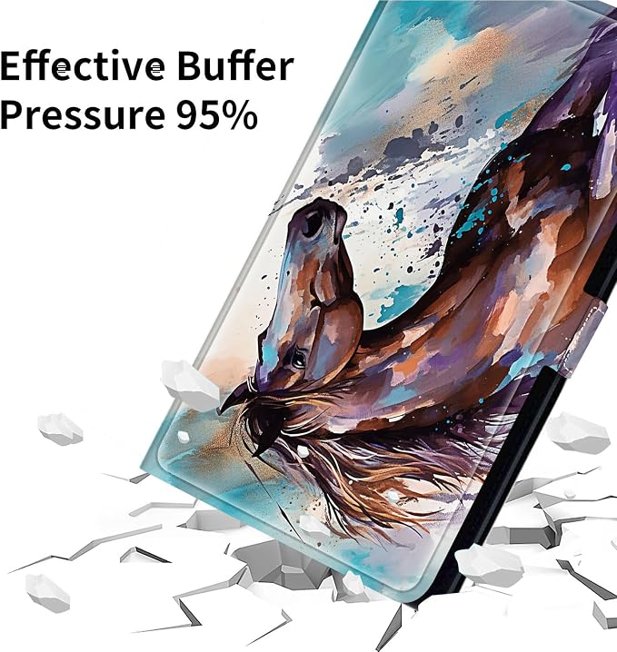 for Google Pixel Tablet Case 2023 Universal Tablet CaseSlim PU Leather Multi-Angle Viewing Cover with 360 Degree Rotatable Kickstand forPixel Tablet 2023 11-inchBlue Wolf
